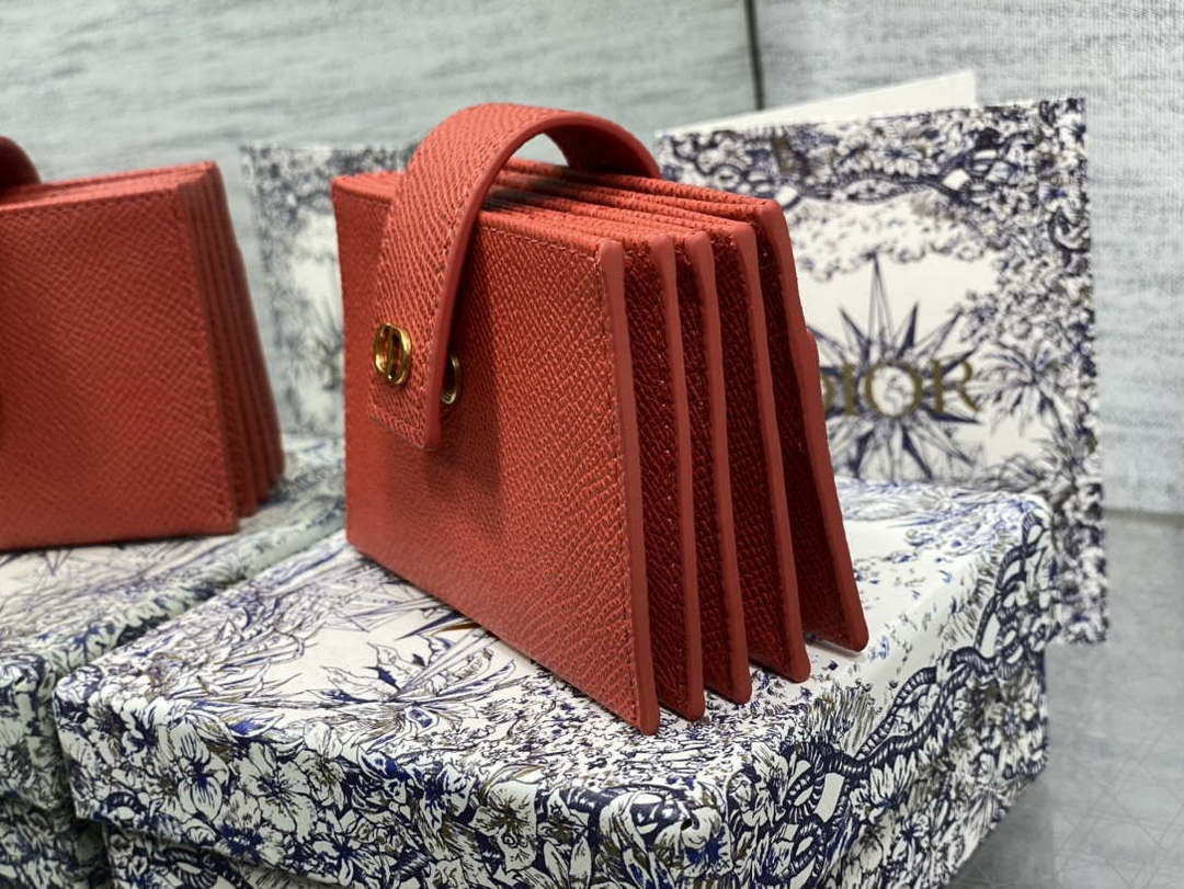 Dior 30 MONTAIGNE 5-Gate Card Holder Organ Card Holder S2058 Grained Calfskin D0015