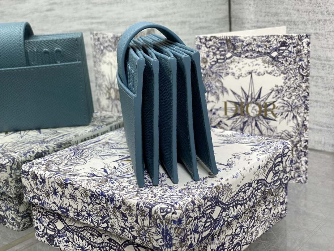 Dior 30 MONTAIGNE 5-Gate Card Holder Organ Card Holder S2058 Grained Calfskin D0016