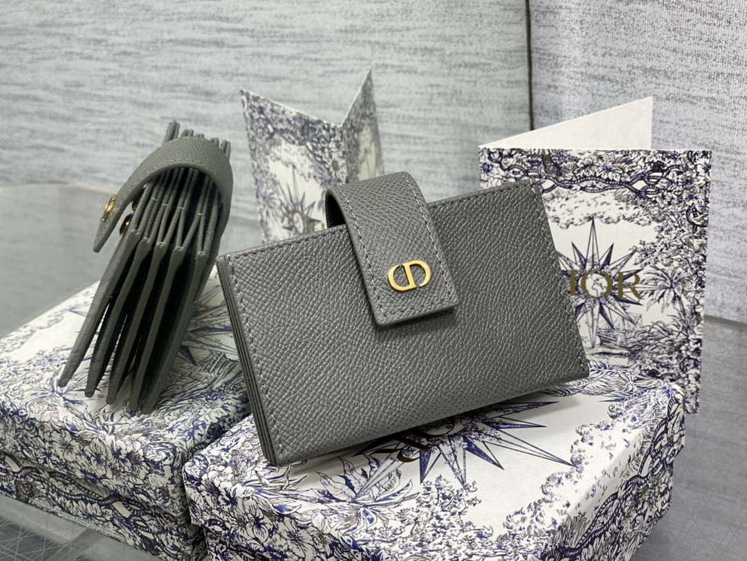 Dior 30 MONTAIGNE 5-Gate Card Holder Organ Card Holder S2058 Grained Calfskin D0017 - Default Title - View 1