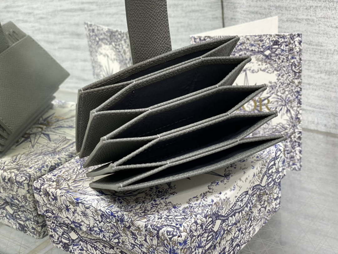 Dior 30 MONTAIGNE 5-Gate Card Holder Organ Card Holder S2058 Grained Calfskin D0017 - Default Title - View 5