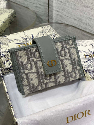 Dior 30 MONTAIGNE 5-Gate Card Holder Organ Card Holder S2058 Oblique Jacquard D0018 - Default Title - View 1