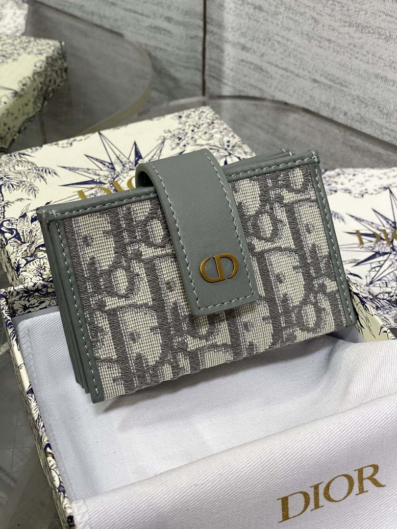 Dior 30 MONTAIGNE 5-Gate Card Holder Organ Card Holder S2058 Oblique Jacquard D0018 - Default Title - View 2