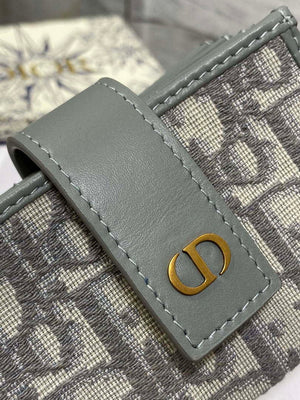 Dior 30 MONTAIGNE 5-Gate Card Holder Organ Card Holder S2058 Oblique Jacquard D0018 - Default Title - View 3