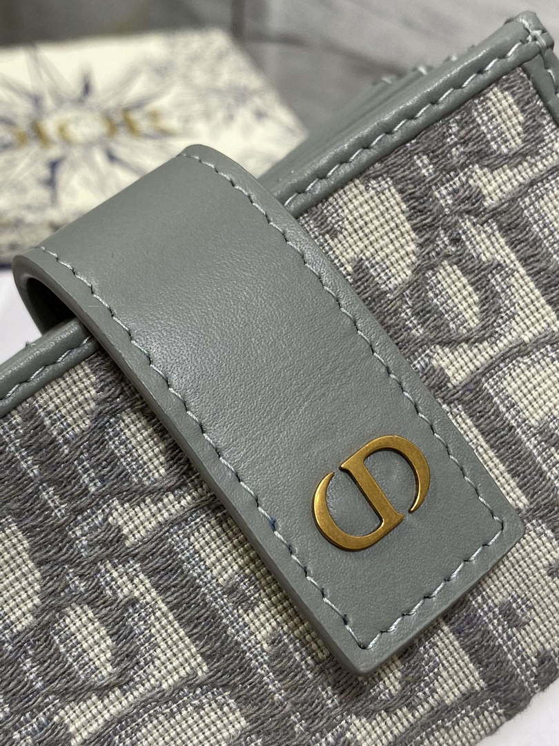 Dior 30 MONTAIGNE 5-Gate Card Holder Organ Card Holder S2058 Oblique Jacquard D0018