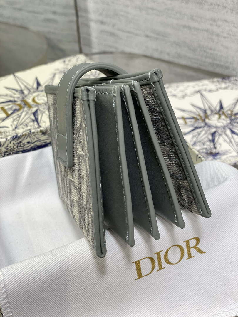 Dior 30 MONTAIGNE 5-Gate Card Holder Organ Card Holder S2058 Oblique Jacquard D0018 - Default Title - View 4