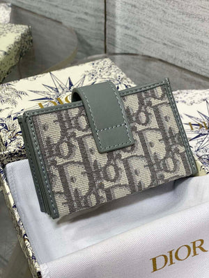 Dior 30 MONTAIGNE 5-Gate Card Holder Organ Card Holder S2058 Oblique Jacquard D0018 - Default Title - View 5