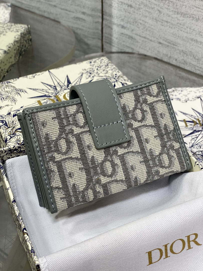 Dior 30 MONTAIGNE 5-Gate Card Holder Organ Card Holder S2058 Oblique Jacquard D0018 - Default Title - View 5
