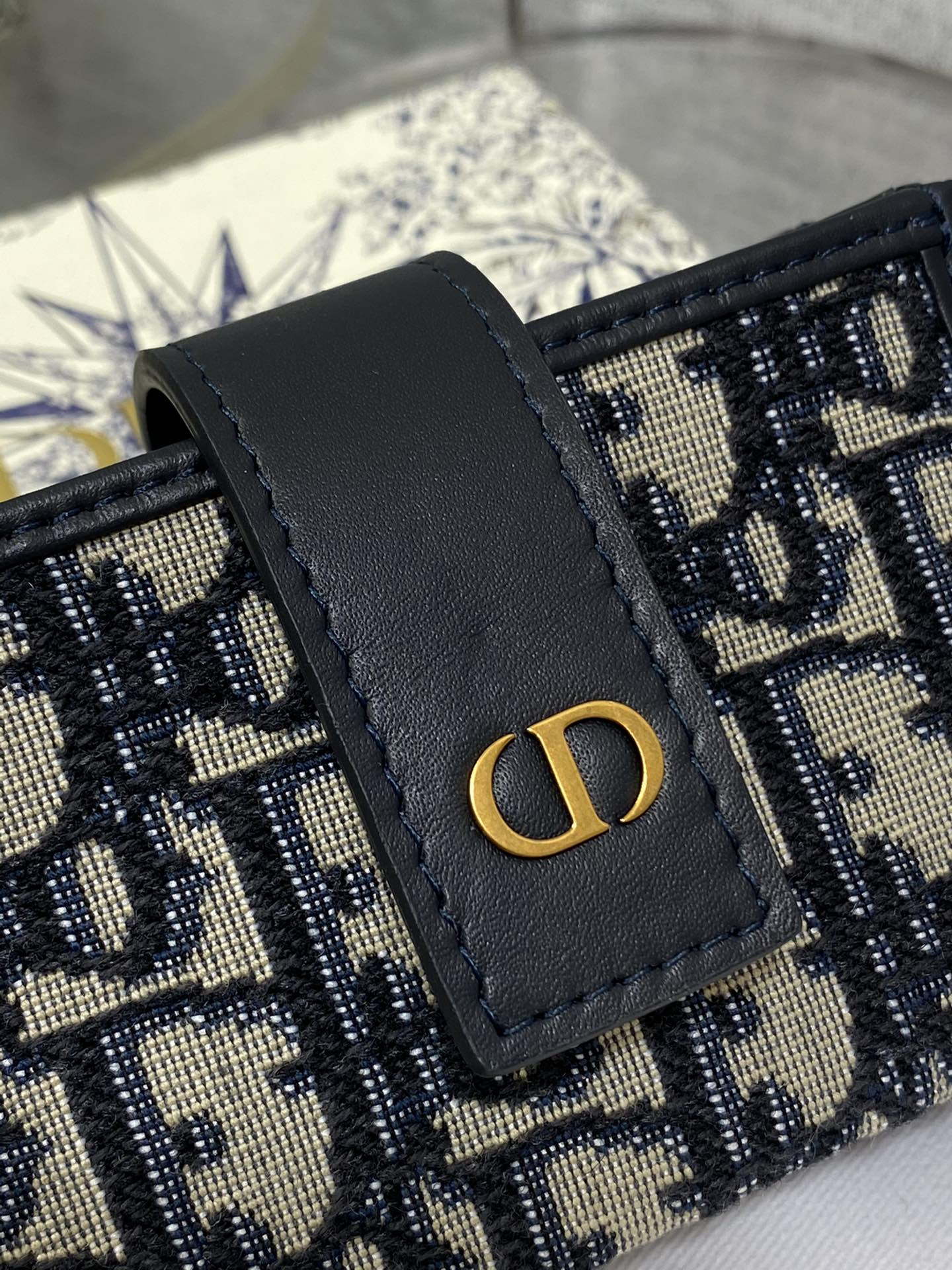 Dior 30 MONTAIGNE 5-Gate Card Holder Organ Card Holder S2058 Oblique Jacquard D0019 - Default Title - View 2