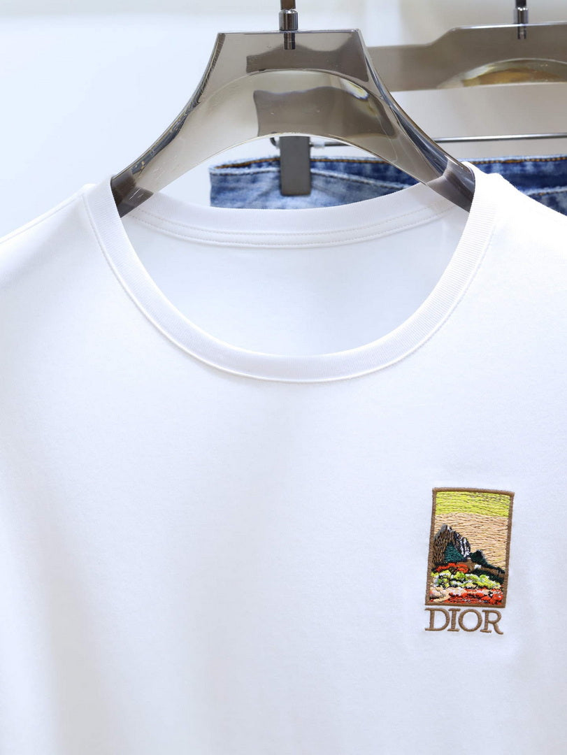 Dior 313J647 Men's Relaxed Fit Cotton Jersey T-shirt D65858