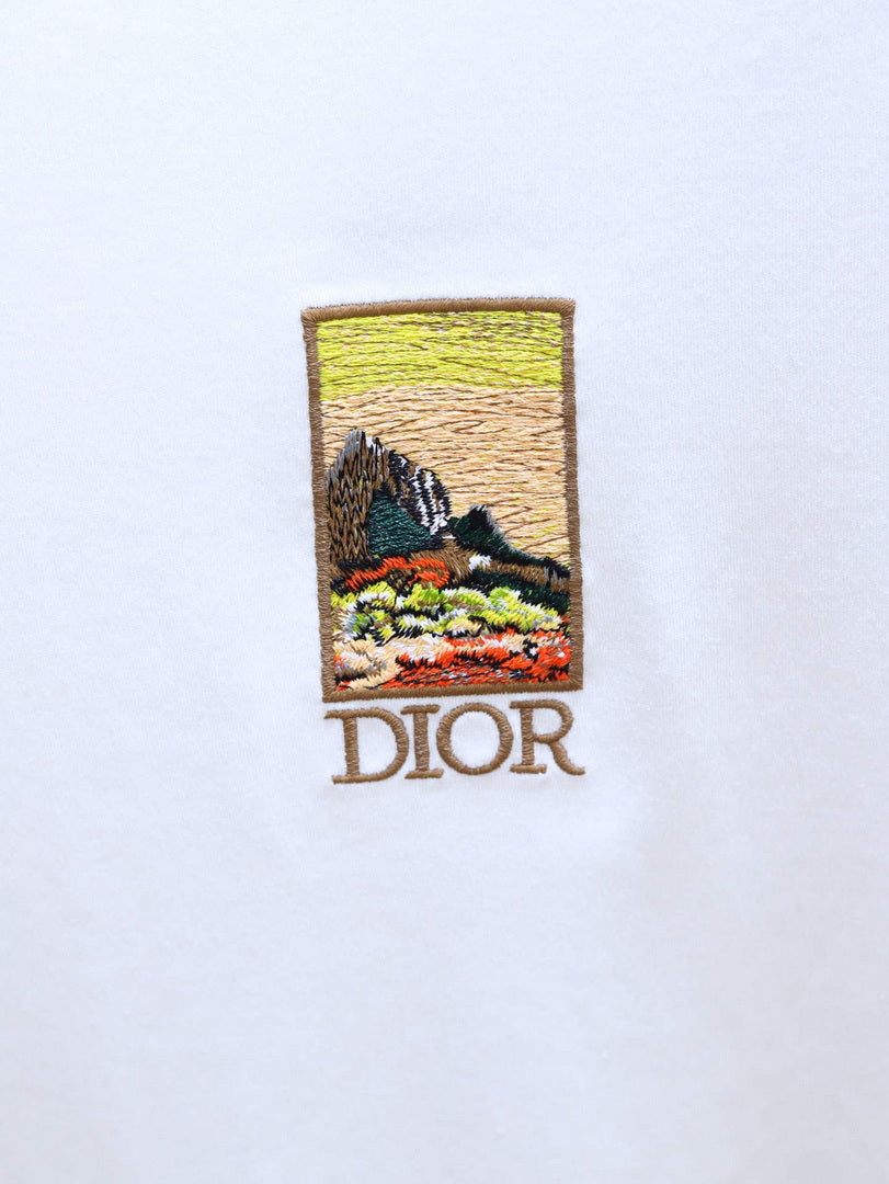 Dior 313J647 Men's Relaxed Fit Cotton Jersey T-shirt D65858