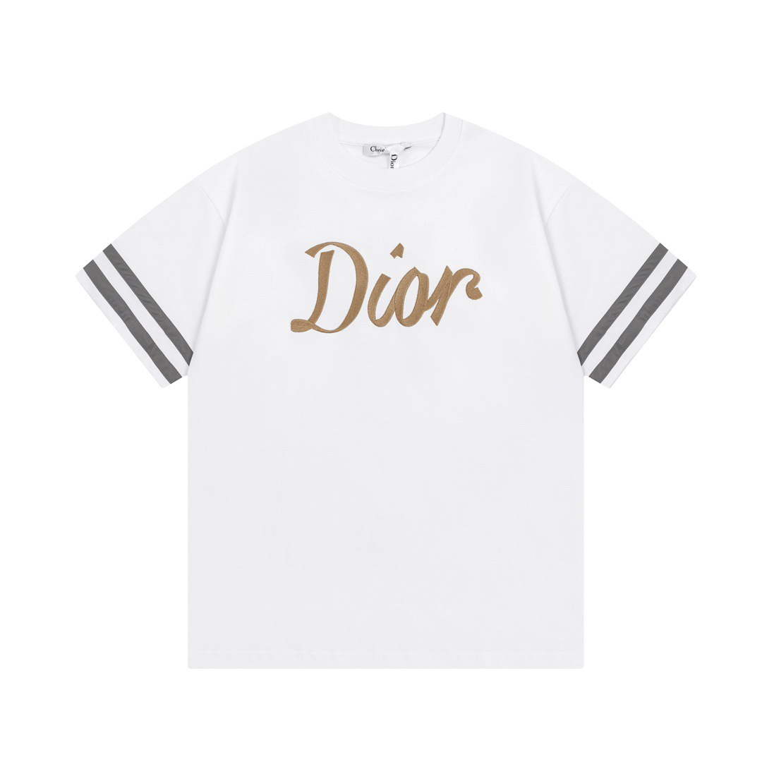 Dior 313J647 Men's Women's Relaxed Fit Cotton Jersey T-shirt D65860