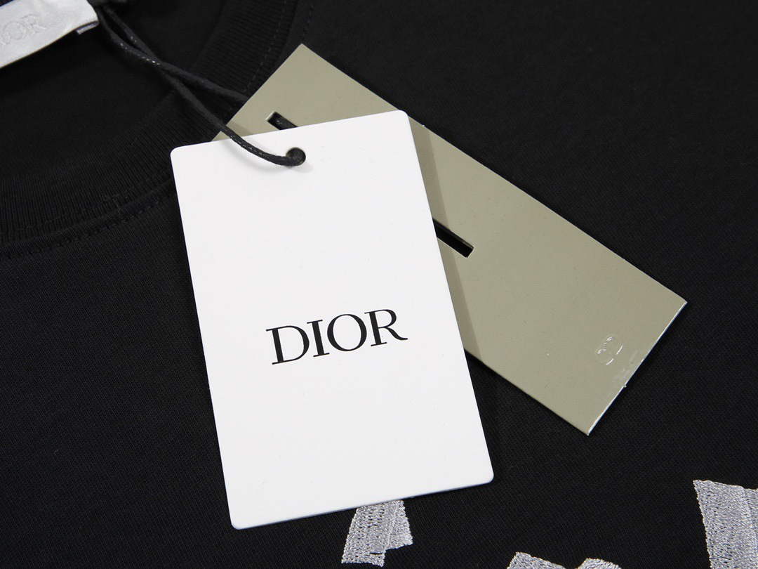 Dior 313J647 Men's Women's Relaxed Fit Cotton Jersey T-shirt D65861
