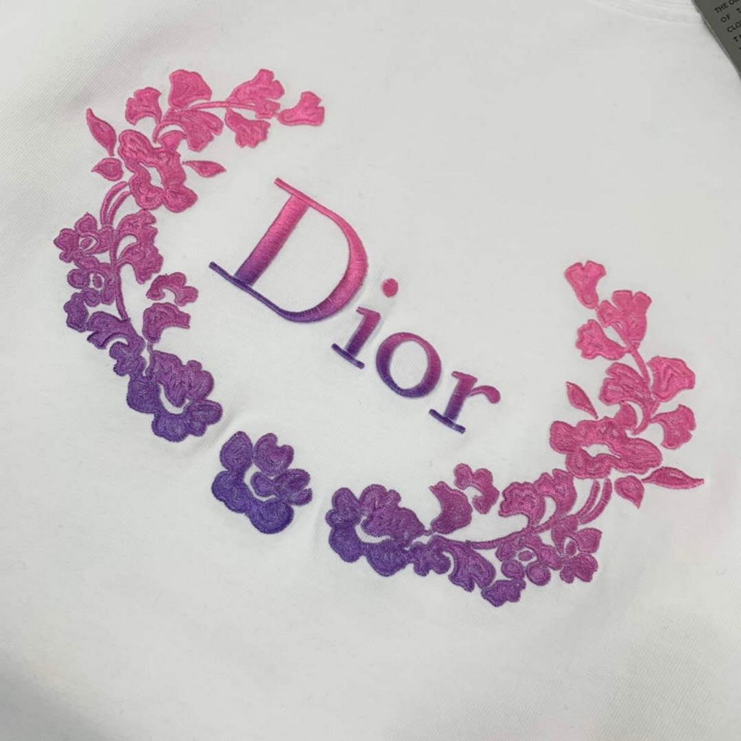 Dior 313J696 Men's Women's Relaxed Fit Cotton Jersey T-shirt D65842