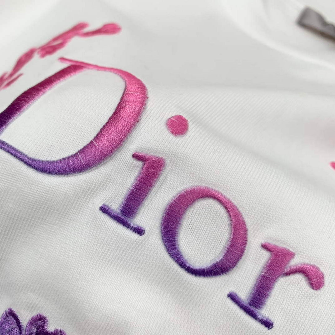 Dior 313J696 Men's Women's Relaxed Fit Cotton Jersey T-shirt D65842