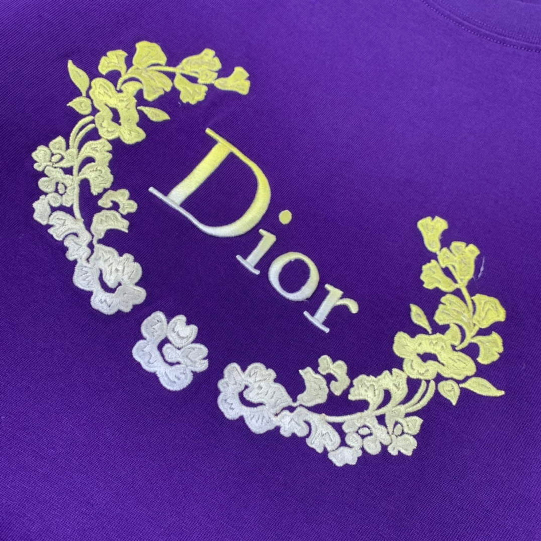 Dior 313J696 Men's Women's Relaxed Fit Cotton Jersey T-shirt D65843