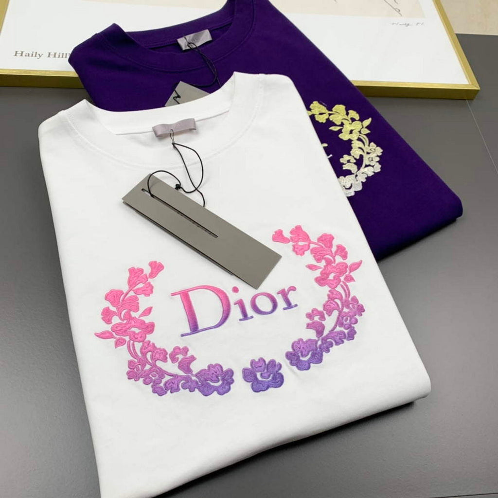 Dior 313J696 Men's Women's Relaxed Fit Cotton Jersey T-shirt D65843