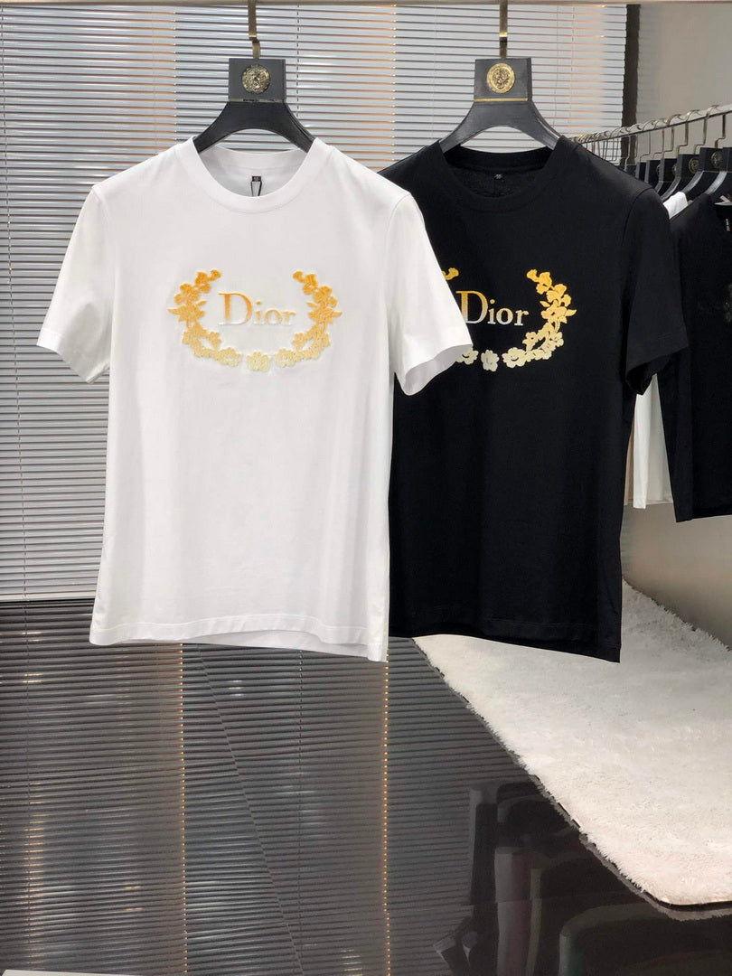 Dior 313J696 Men's Women's Relaxed Fit Cotton Jersey T-shirt D65845
