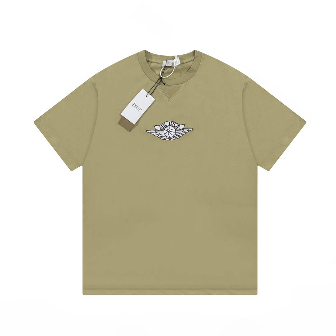 Dior 313J696 Men's Women's Relaxed Fit Cotton Jersey T-shirt D65847