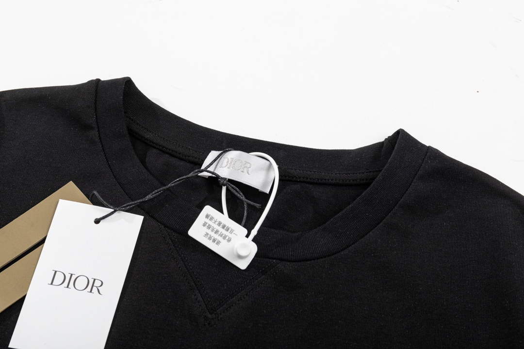 Dior 313J696 Men's Women's Relaxed Fit Cotton Jersey T-shirt D65848