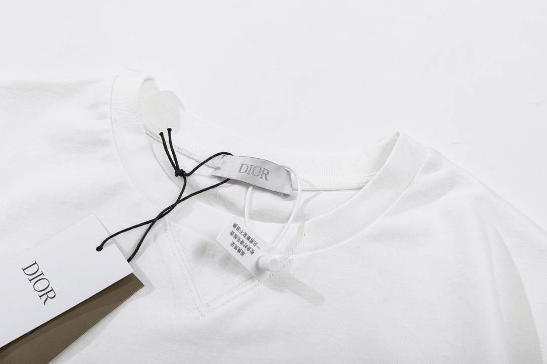 Dior 313J696 Men's Women's Relaxed Fit Cotton Jersey T-shirt D65849