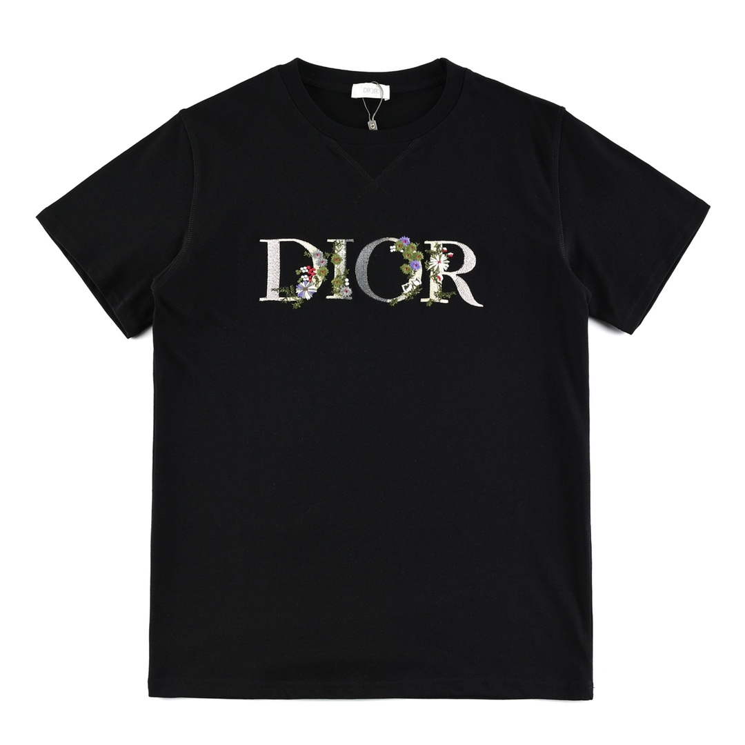 Dior 313J696 Men's Women's Relaxed Fit Cotton Jersey T-shirt D65850