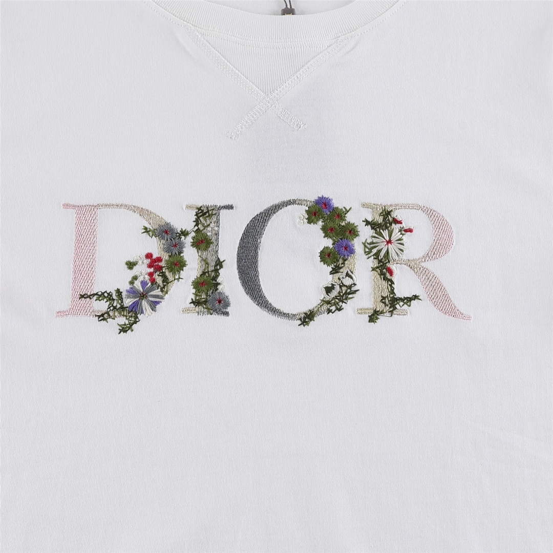 Dior 313J696 Men's Women's Relaxed Fit Cotton Jersey T-shirt D65851