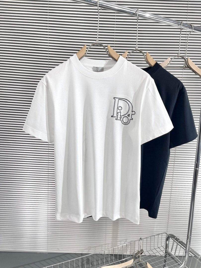 Dior 313J696 Men's Women's Relaxed Fit Cotton Jersey T-shirt D65852