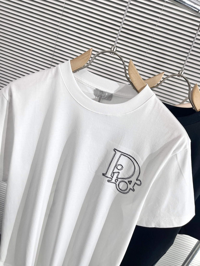 Dior 313J696 Men's Women's Relaxed Fit Cotton Jersey T-shirt D65852