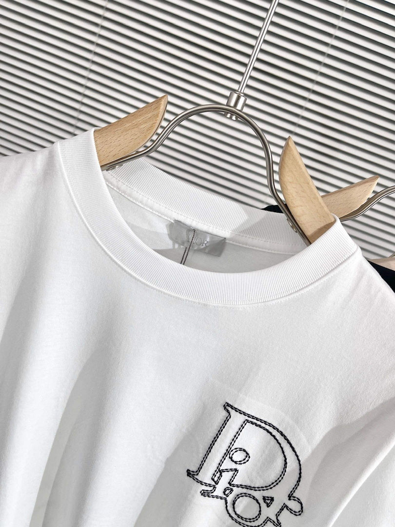 Dior 313J696 Men's Women's Relaxed Fit Cotton Jersey T-shirt D65852