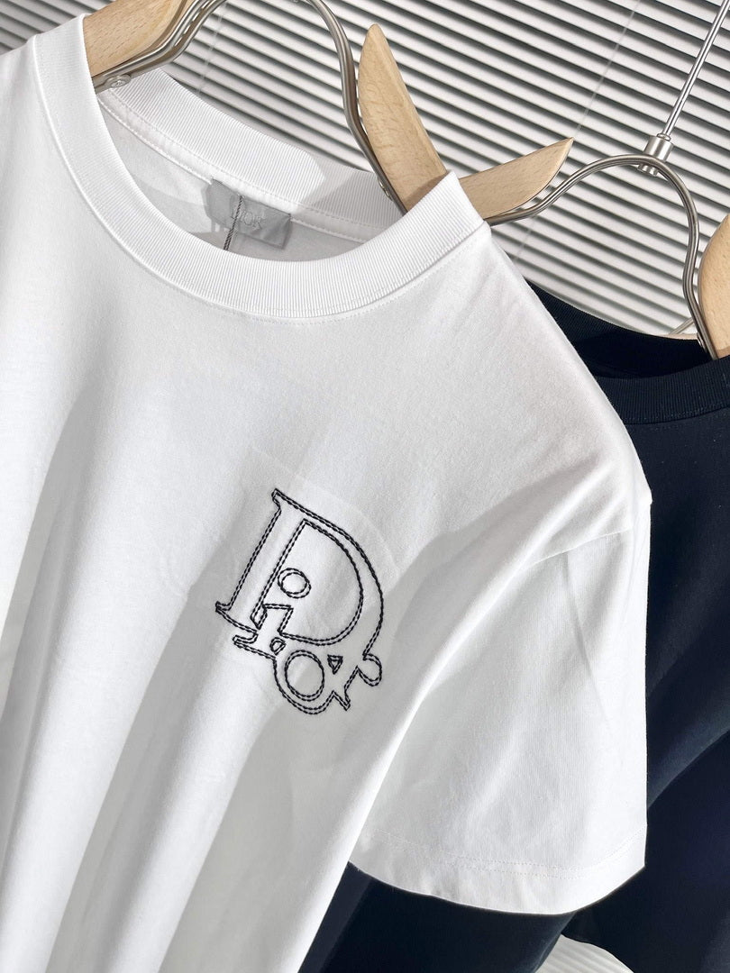 Dior 313J696 Men's Women's Relaxed Fit Cotton Jersey T-shirt D65852