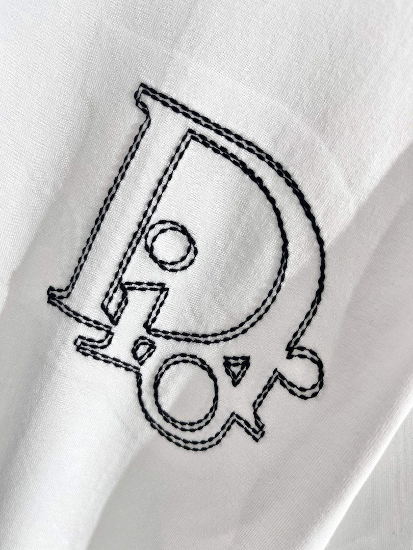 Dior 313J696 Men's Women's Relaxed Fit Cotton Jersey T-shirt D65852