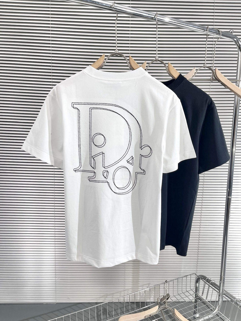 Dior 313J696 Men's Women's Relaxed Fit Cotton Jersey T-shirt D65852