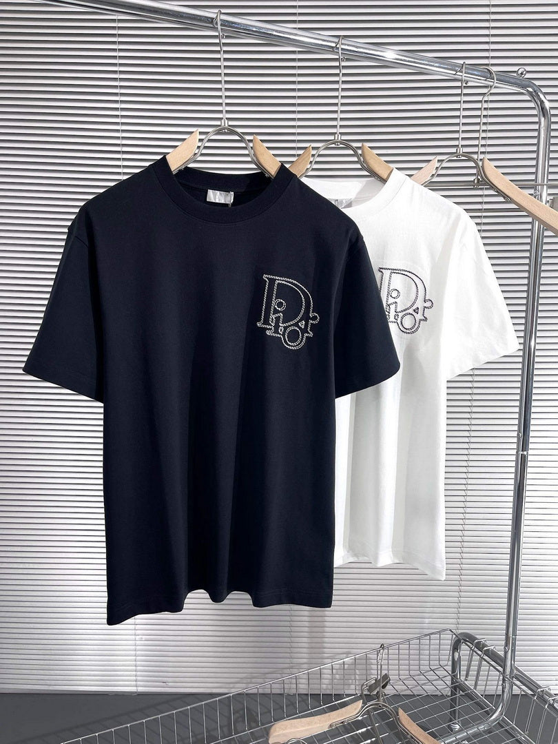 Dior 313J696 Men's Women's Relaxed Fit Cotton Jersey T-shirt D65852