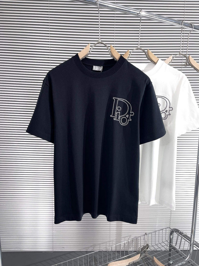 Dior 313J696 Men's Women's Relaxed Fit Cotton Jersey T-shirt D65853
