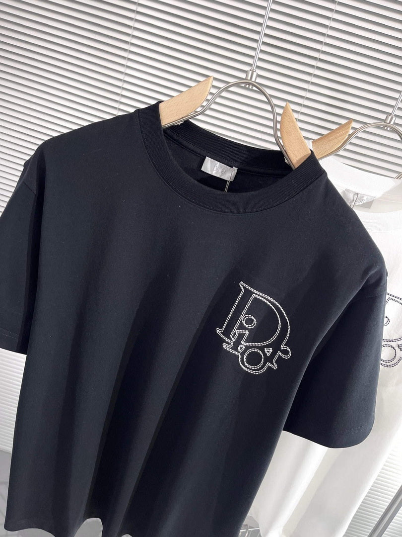 Dior 313J696 Men's Women's Relaxed Fit Cotton Jersey T-shirt D65853