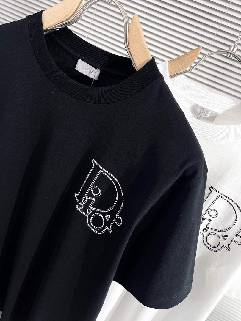 Dior 313J696 Men's Women's Relaxed Fit Cotton Jersey T-shirt D65853
