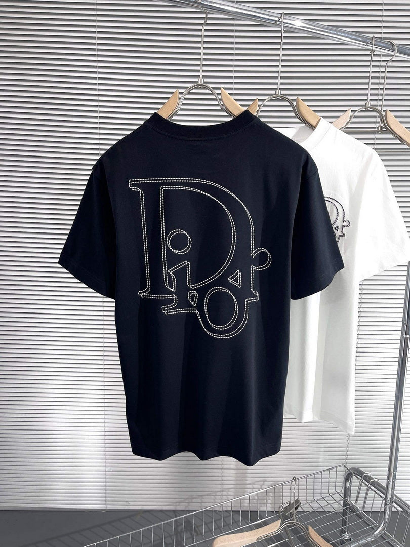 Dior 313J696 Men's Women's Relaxed Fit Cotton Jersey T-shirt D65853