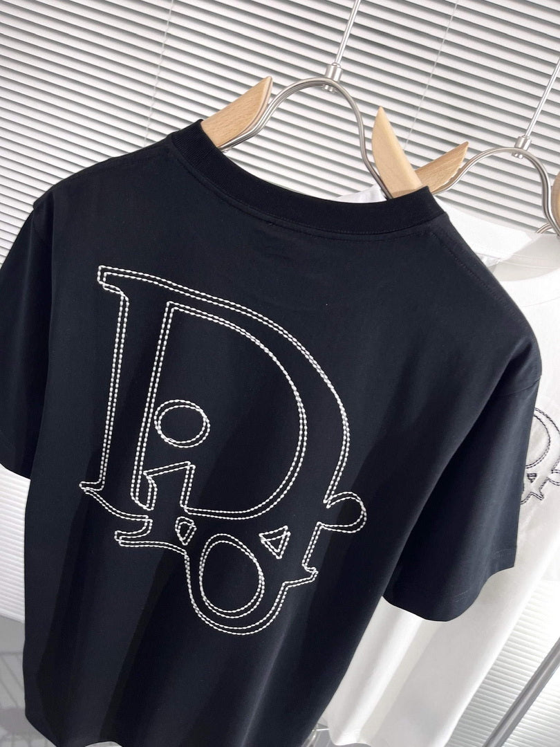 Dior 313J696 Men's Women's Relaxed Fit Cotton Jersey T-shirt D65853