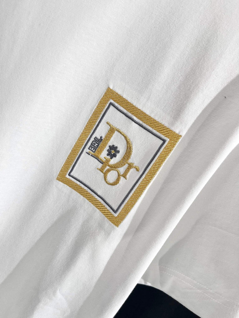 Dior 313J696 Men's Women's Relaxed Fit Cotton Jersey T-shirt D65855