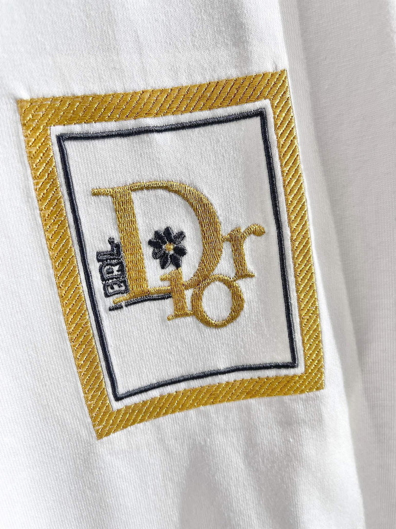 Dior 313J696 Men's Women's Relaxed Fit Cotton Jersey T-shirt D65855