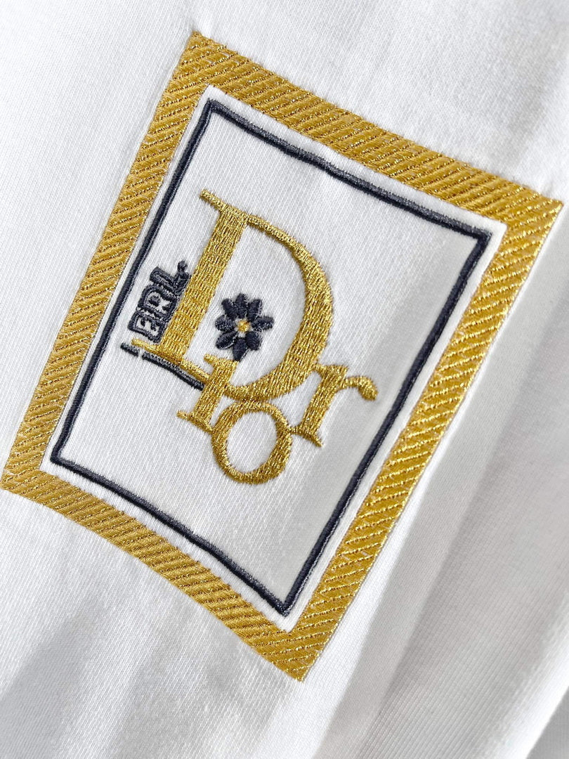 Dior 313J696 Men's Women's Relaxed Fit Cotton Jersey T-shirt D65855