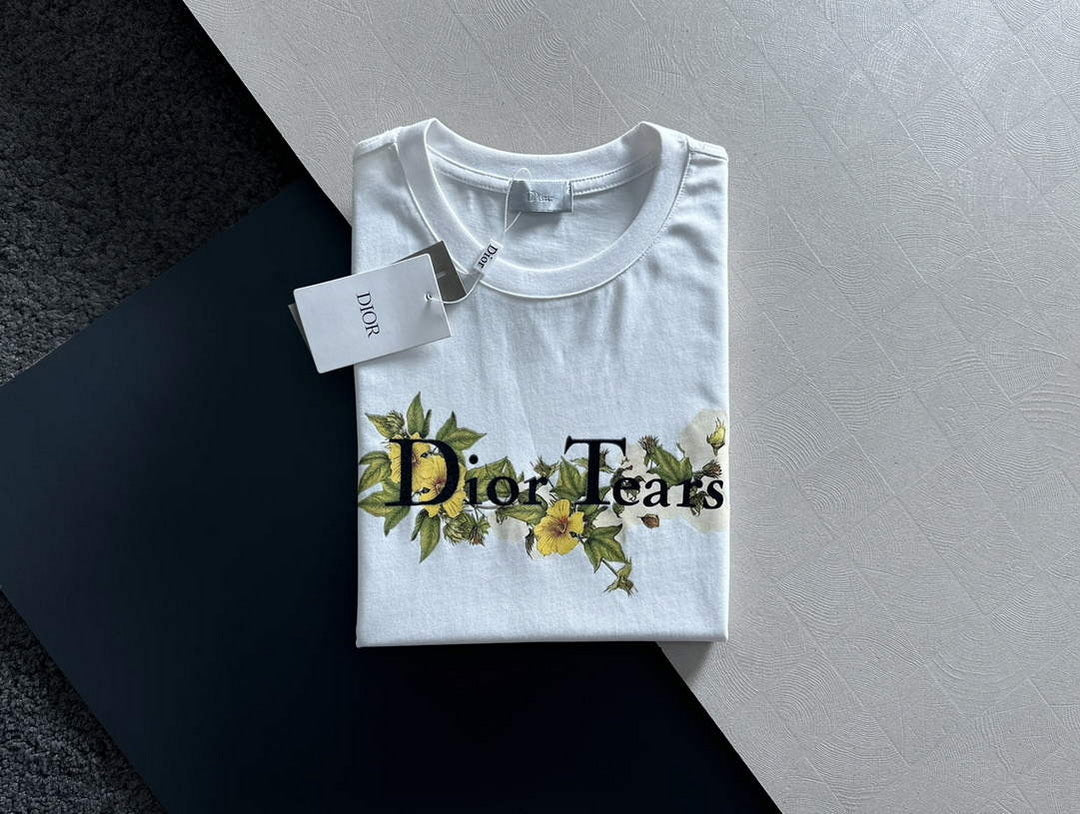 Dior 313J696 Men's Women's Relaxed Fit Cotton Jersey T-shirt D65856