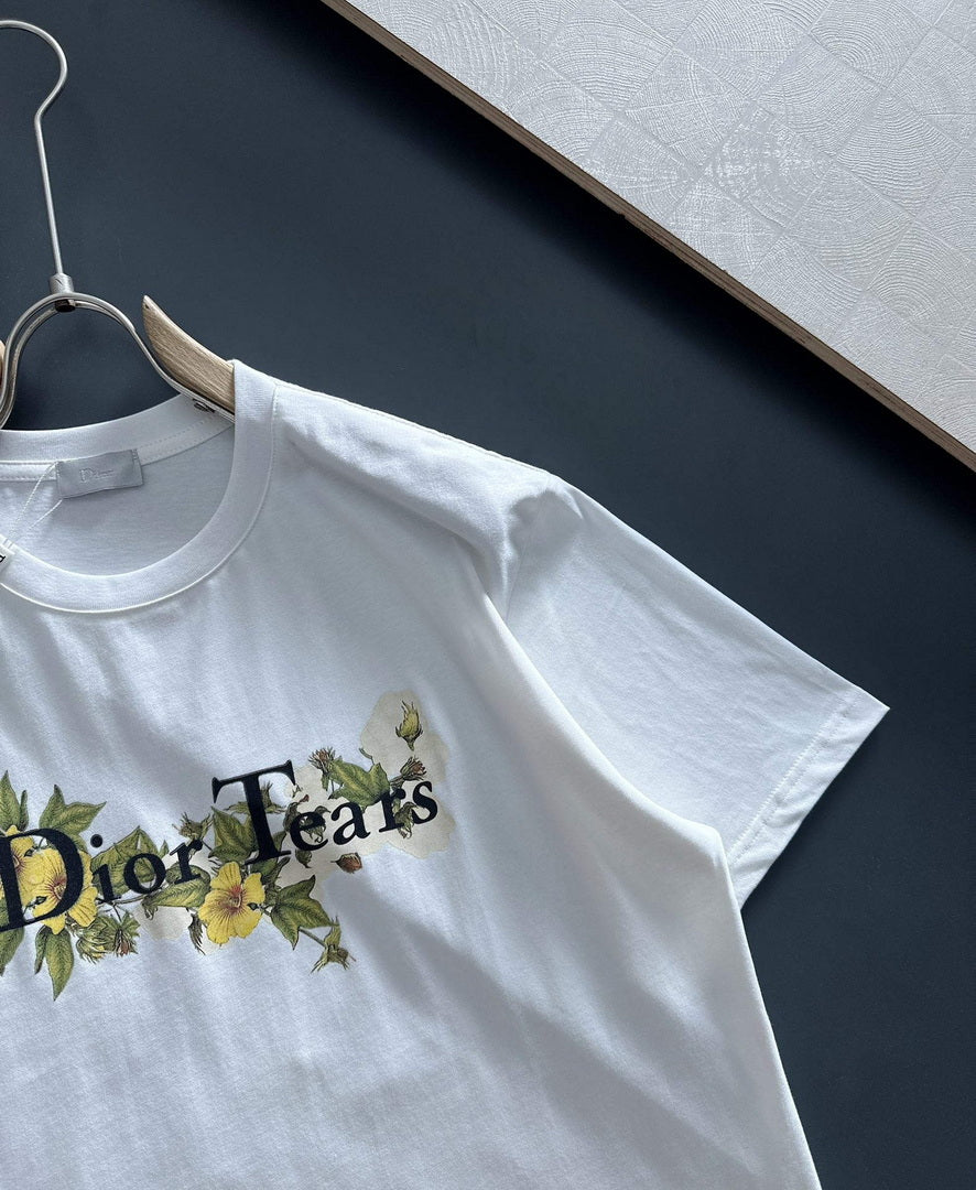 Dior 313J696 Men's Women's Relaxed Fit Cotton Jersey T-shirt D65856