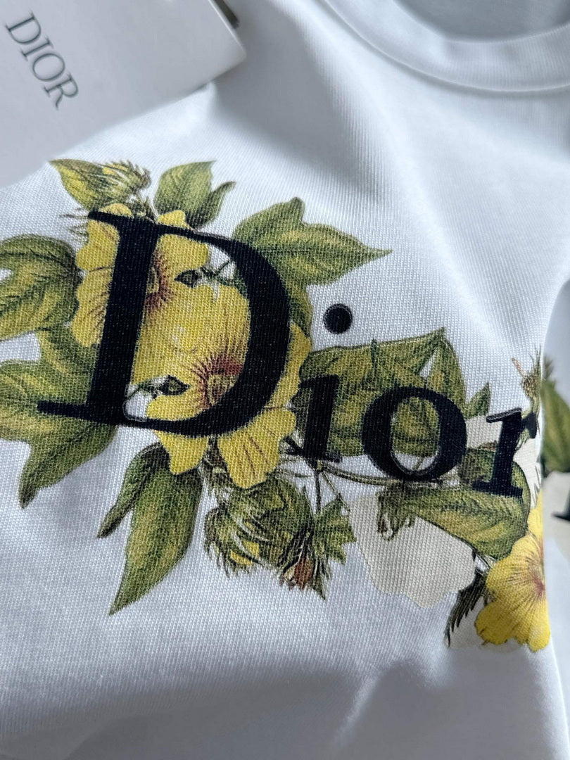 Dior 313J696 Men's Women's Relaxed Fit Cotton Jersey T-shirt D65856