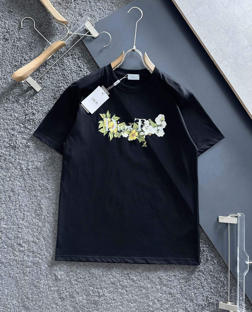 Dior 313J696 Men's Women's Relaxed Fit Cotton Jersey T-shirt D65857