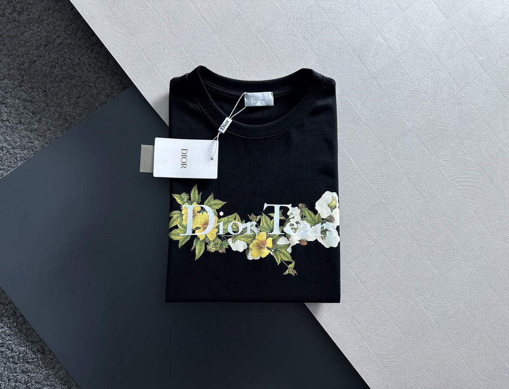 Dior 313J696 Men's Women's Relaxed Fit Cotton Jersey T-shirt D65857