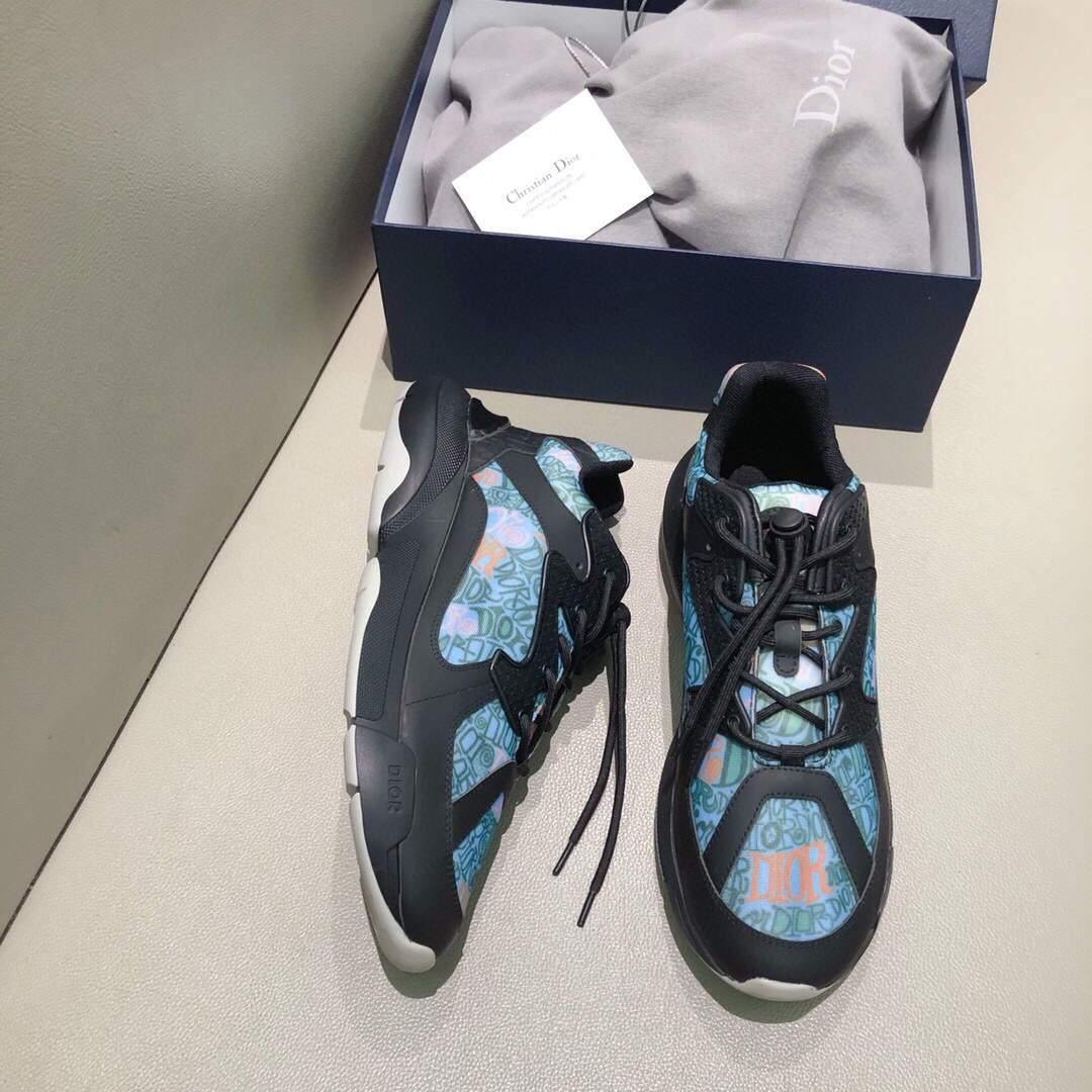 Dior 3SN248 Men's Women¡®s B24 SNEAKER Dior Oblique Canvas Navy and Black - luxibagsmall