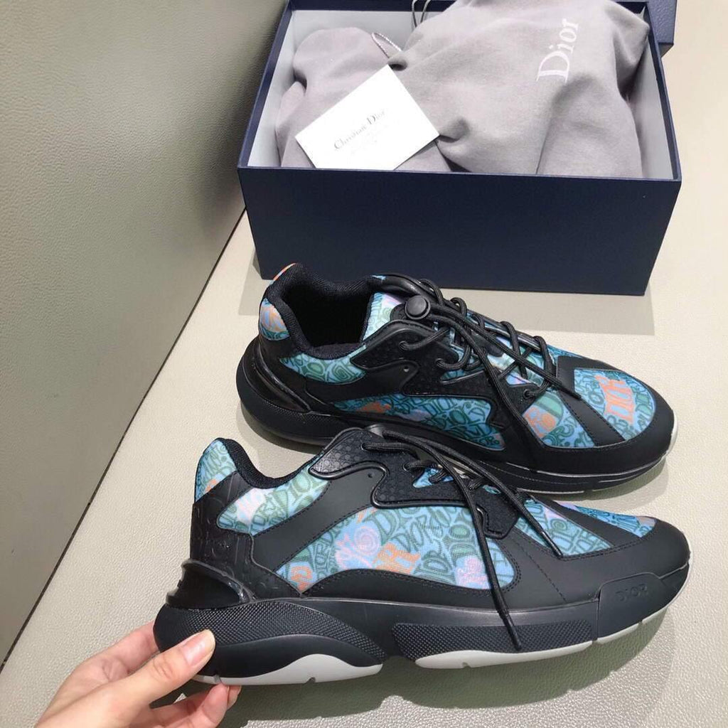 Dior 3SN248 Men's Women¡®s B24 SNEAKER Dior Oblique Canvas Navy and Black - luxibagsmall