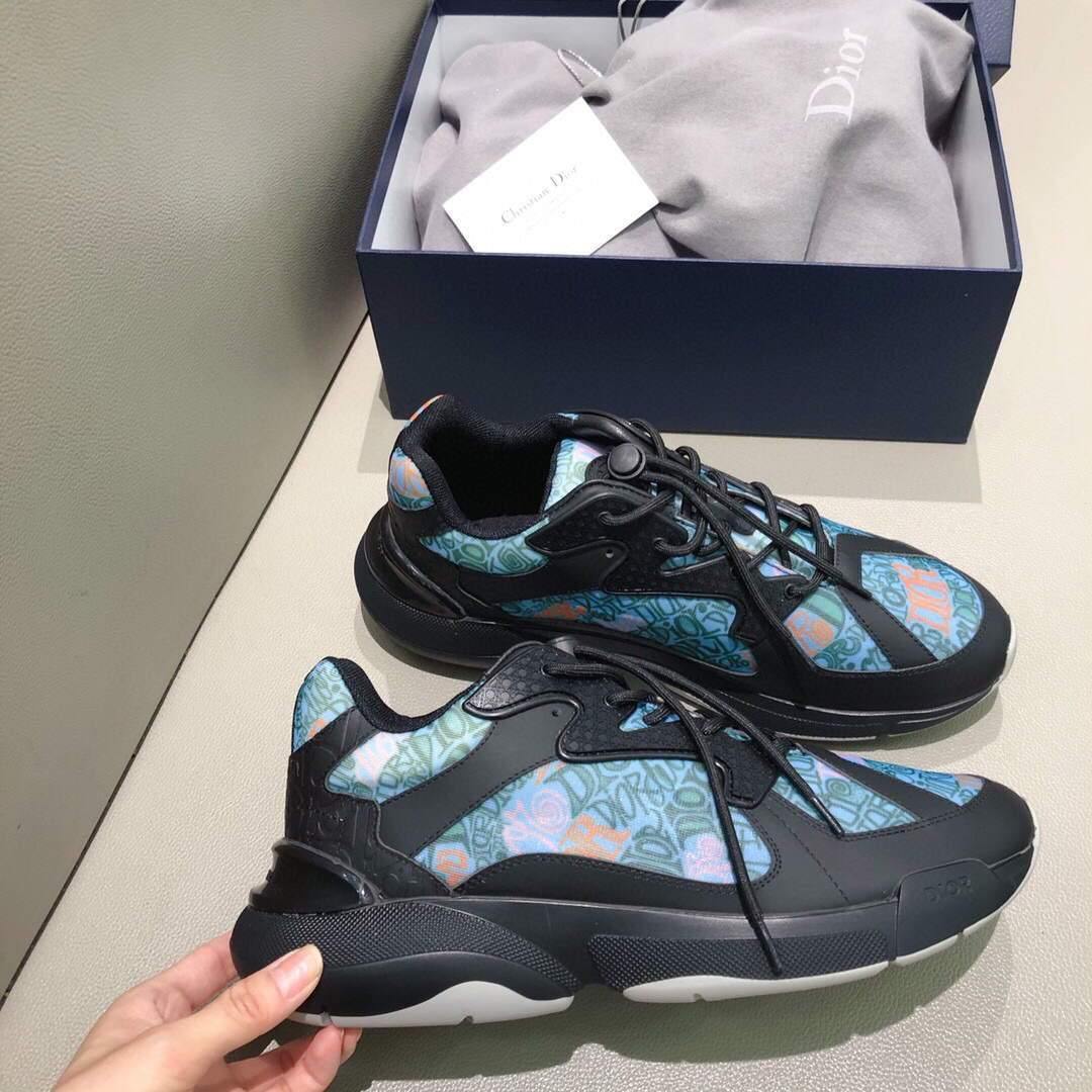 Dior 3SN248 Men's Women¡®s B24 SNEAKER Dior Oblique Canvas Navy and Black - luxibagsmall