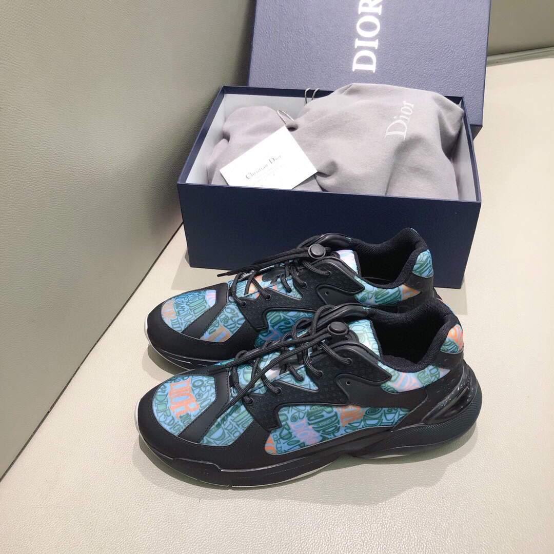 Dior 3SN248 Men's Women¡®s B24 SNEAKER Dior Oblique Canvas Navy and Black - luxibagsmall
